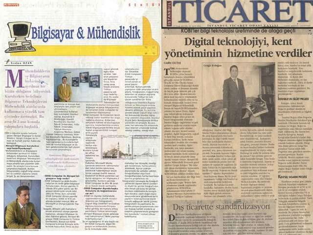 Bilgisayar Gazetesi ve İstanbul Ticaret Odası Gazetesinde Akropol