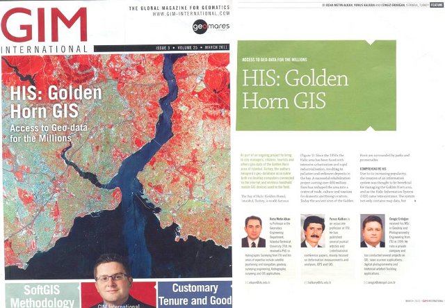 İstanbul Haliç Bilgi Sistemi Dünya'nın En Popüler Ölçme Dergilerinden GIM International'da Kapak Oldu