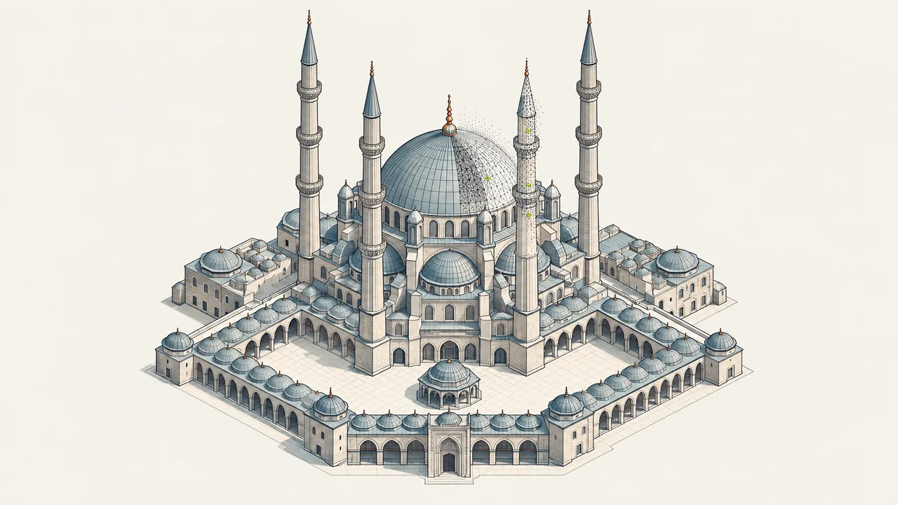 Selimiye Camii 3B fotogrametrik modeli